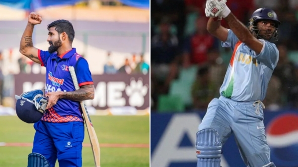 Yuvraj Singhs 12 Ball Half Century record broken by Nepal Player Dipendra Singh in Asian Games 2023