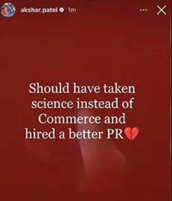 Axar patel take a jibe at Cricket Scientist Ashwin