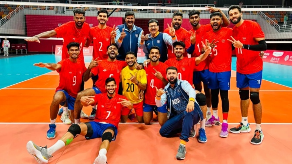 Indian volley ball team gave a shock to South Korea and won by 3-2 in Asian Games 2023