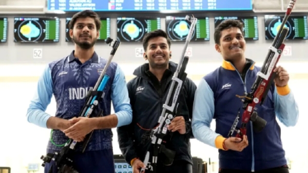 India win Gold medal in Mens 10m Air Rifle Team event at Asian Games 2023 
