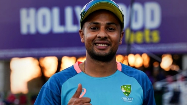 Who is the Indian origin player Tanveer Sangha played in India vs Australia 3rd ODI?