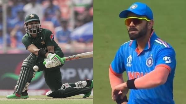 INDIA vs PAKISTAN : Virat Kohli gesture after Mohammad Rizwan came late to crease
