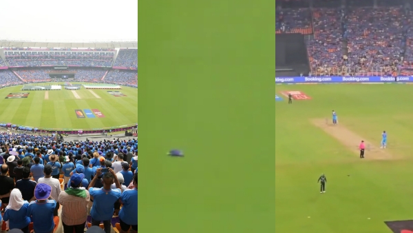 Ind vs Pak - Fans in ahmedabad throws paper rocket in to ground