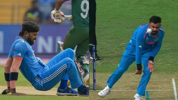Ind vs ban - Hardik pandya injured as virat kohli completed his over 