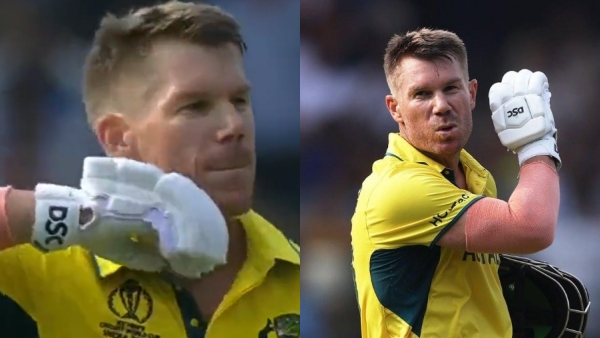 David warner celebrated his century in Pushpa style as Pakistan struggles in fielding 