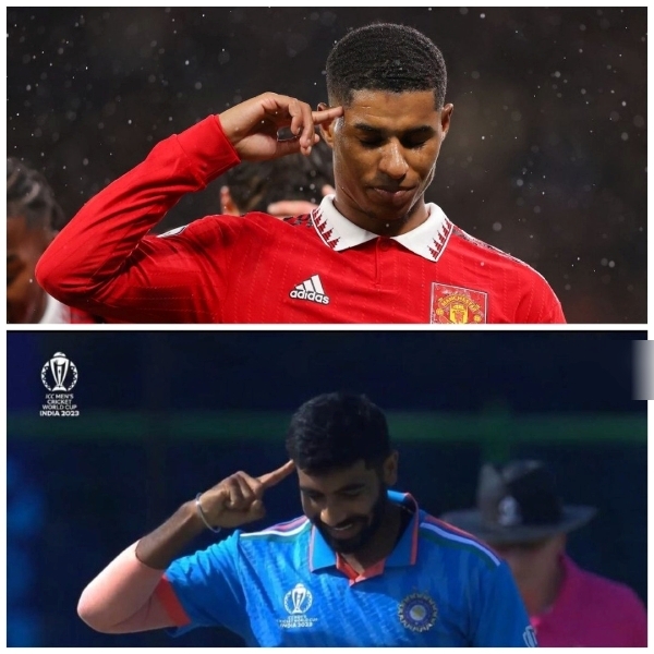  IND vs AFG: After dismissing Zadran, Jasprit Bumrah celebrated like Footballer Marcus Rashford in the World Cup 2023 