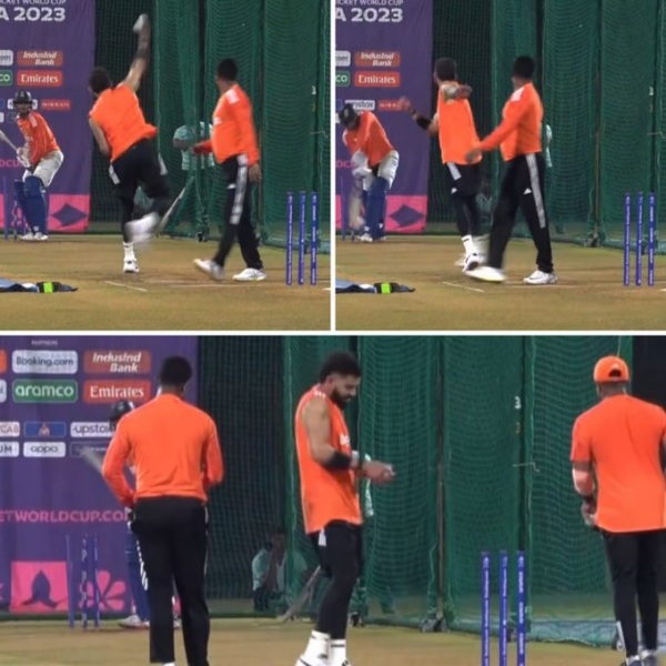 IND vs ENG: Virat Kohli bowling to Shubman Gill in the nets practice in Lucknow in the World Cup 2023 