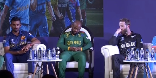 South African Captain Temba Bavuma asleep during captains event 