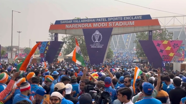 India Pakistan match - Sea of blue jersey in Ahmedabad Narendra modi stadium