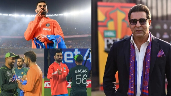 IND vs PAK: Wasim akram Criticizes Pakistan Captain Babar Azam for getting the Virat Kohli Jersey 