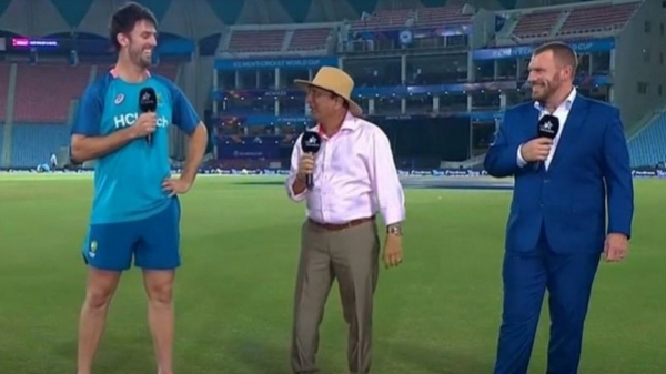 Sunil Gavaskar asks mitchell marsh about did his father teaches defense shot 