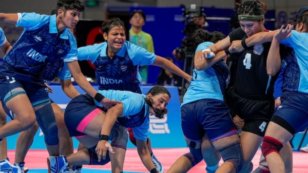 Indias 100th medal in asian games by winning Gold in womens Kabaddi Event