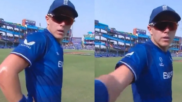 ENG vs AFG: England Player Sam Curran pushed the Camera during the Afghanistan Match at Delhi in World Cup 2023 