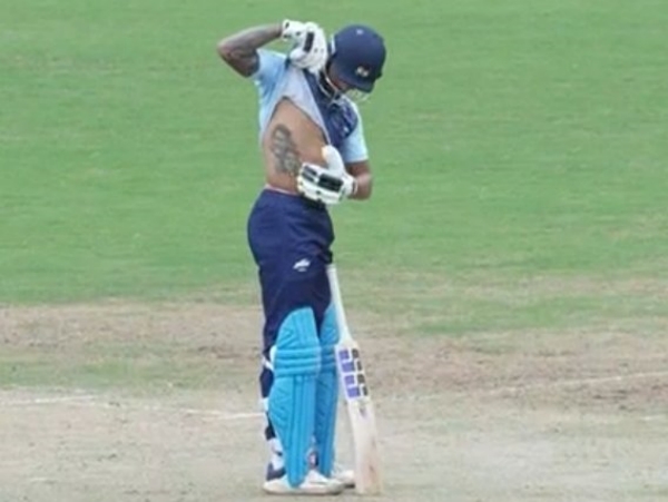 Tilak Varma special celebration for his mother after scoring a fifty against Bangladesh in Asian Games 2023 