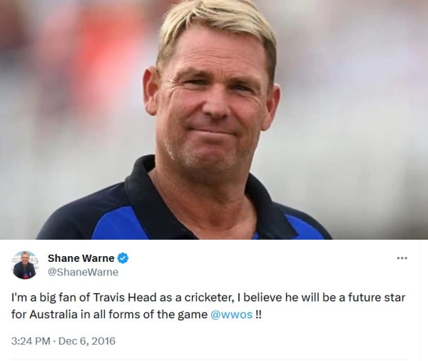 INDIA vs AUSTRALIA: Travis Head will be future Superstar player for Australia tweets Shane Warne in 2016 