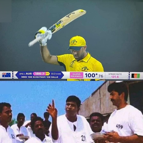 Fantastic memes from Social Media about Australias Glenn Maxwell oneman show against Afghanistan in the World Cup 2023 