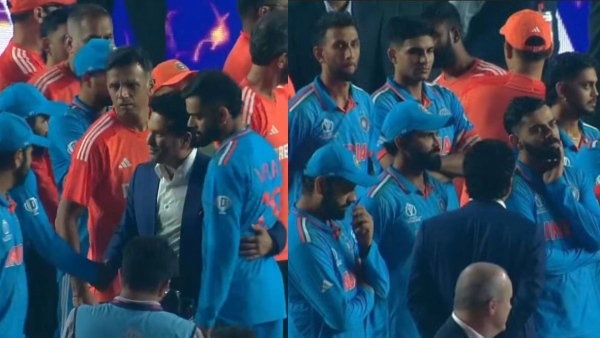 ICC ODI World Cup FINAL 2023 : Sachin Tendulkar console Virat Kohli and Indian players