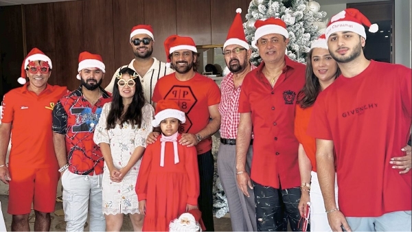 IPL 2024 : Delhi Capitals Captain Rishabh Pant celebrated Christmas with CSK Captain MS Dhoni and his family 