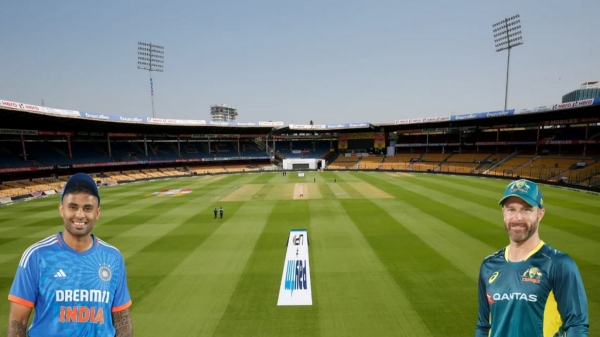 INDIA vs AUSTRALIA: Bangalore Chinnaswamy Stadium Pitch report and India playing XI Changes for the 5th T20 game against Australia 