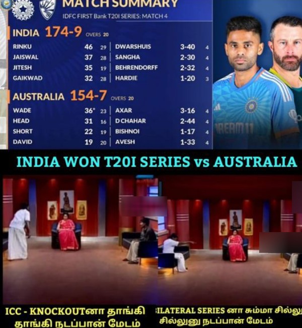 INDIA vs AUSTRALIA: Fantastic Memes from Social media after India beat Australia by 20 runs in 4th T20 at Raipur 