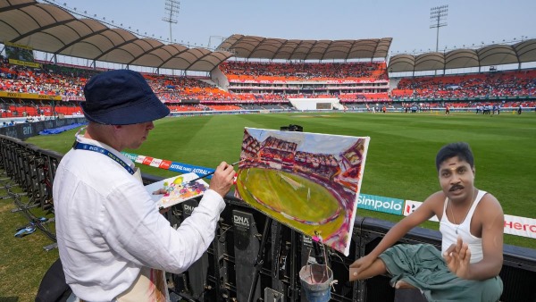 India vs England : Artist Andy Brown impressed Indian Cricket fans with his fantastic work 