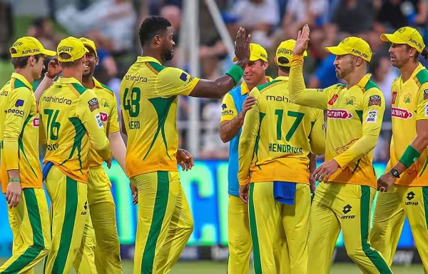 SA20 2024 : CSK brotherhood team JSK registter their first Victory against Pretoria Capitals by 6 wickets in the SA20 2024 
