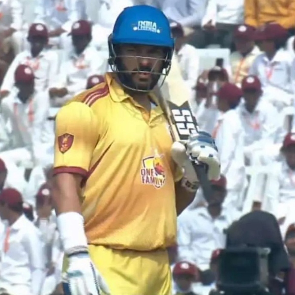 One family vs one world charity cricket match- sachin tendulkar and yuvraj singh shines in high scoring game