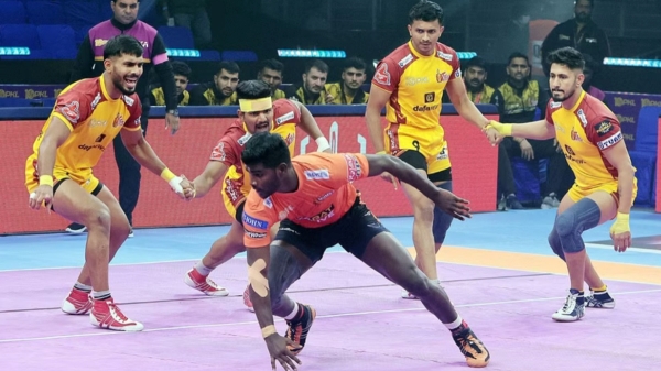 Pro Kabaddi League 2023 match 59 result : Gujarat Giants beat Telugu Titans 