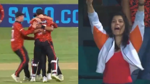 IPL 2024 : Sunrisers Eastern Cape won by 4 runs against MI Capetown and Kavya Maaran celebration is trending