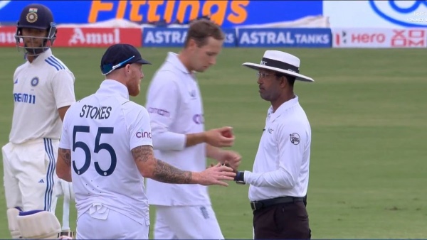 India vs England : Ben Stokes not happy with umpire as floodlights switched on 