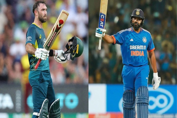 WI vs AUS 2nd t20 - Glenn Maxwell hits 120 runs from 55 balls and equals rohit sharma record 