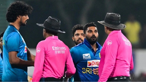 SL vs AFG : Sri Lanka captain Wanindu Hasaranga banned after rant over umpire 