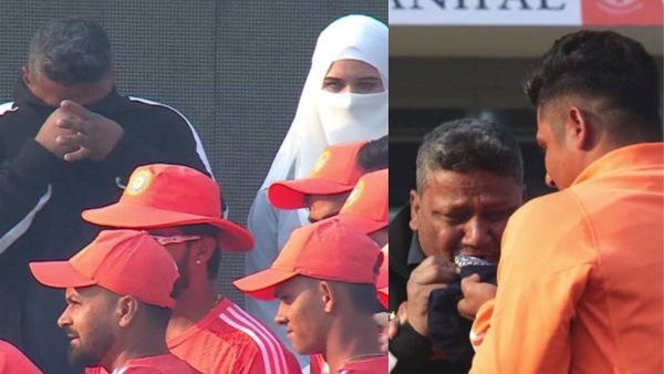 India vs England 3rd Test : Sarfaraz Khan father cried as his son debut for India 