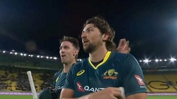 New zealand vs australia - thrill victory for aussies as tim david hit boundary in last ball