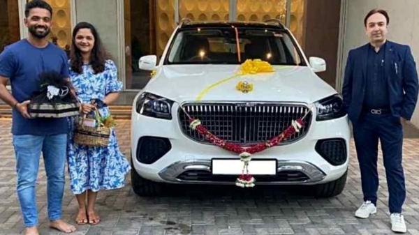 IPL 2024 : CSK Player Ajinkya Rahane got Mercedes Maybach GLS car of worth Rs.2.96 Crores in Mumbai 