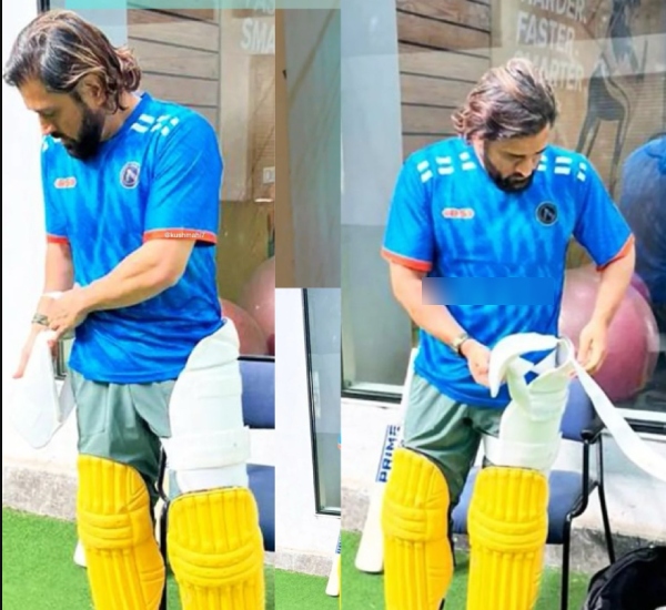 IPL 2024 - MS Dhoni is began his training for CSK in Vintage look hair style