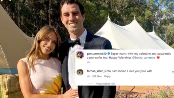  Australia captain pat cummins wins heart with the comment over his wife 