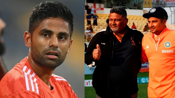 IND vs ENG : Suryakumar Yadav Message is the reason behind i came directly to the Rajkot Stadium says Sarfaraz Khan Father Naushad Khan IND vs ENG : Suryakumar Yadav Message is the reason behind i came directly to the Rajkot Stadium says Sarfaraz Khan Father Naushad Khan