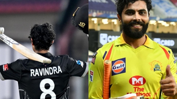 CSK vs RCB Ravindra Jadeja has Jersey Number 8 so Rachin Ravindra took the Jersey number of 17 for CSK in the IPL 2024