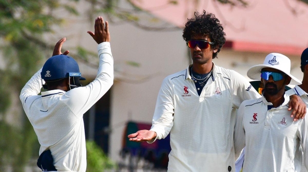 Tamilnadu Captain Sai Kishore picks 5 wickets against Mumbai in the Semi final of the Ranji Trophy 2023-24