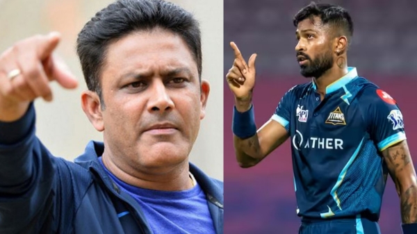 GT vs MI Anil Kumble took a jibe on Hardik Pandya s attitude during the toss against Gujarat titans in IPL 2024