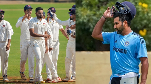 Ranji trophy 2024 - Rohit sharma joined with Mumbai team for morale support