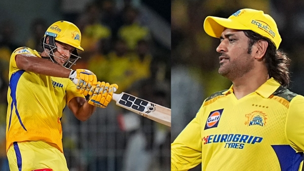 IPL 2024 CSK vs GT MS Dhoni gave a standing ovation to Shivam Dubey