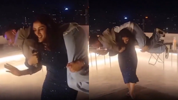 Wrestler Sangeeta Phogat lifts Yuzvendra Chahal and spins him around video is trending on Social media