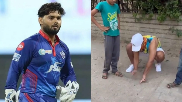 IPL 2024 Indian player Rishabh Pant is playing Goli with some kids near his home