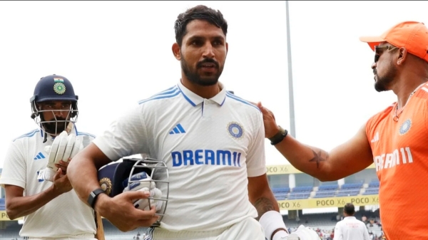 IND vs ENG Dhruv Jurel sledges all rounder Tom Hartley during the day 3 of the 5th Test against England