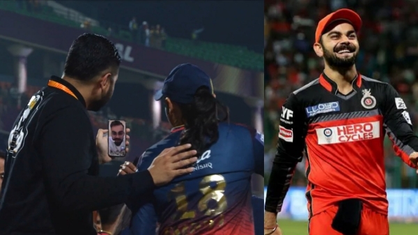 Virat kohli Wished WPL Champions RCB by video call