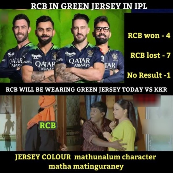 IPL 2024 KKR vs RCB Match Fantastic memes from Social media after rcb lost by 1 runs against kkr at Kolkata