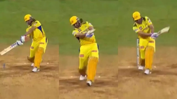 IPL 2024 CSK vs MI - MS Dhoni teaching daryl mitchell to stay cool while batting