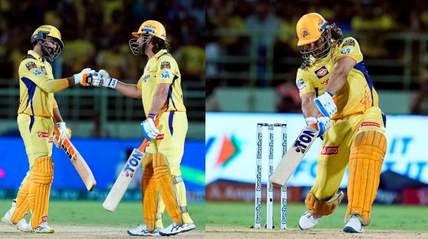 IPL 2024 CSK vs DC MS Dhoni hit first ball to four and fans went happy